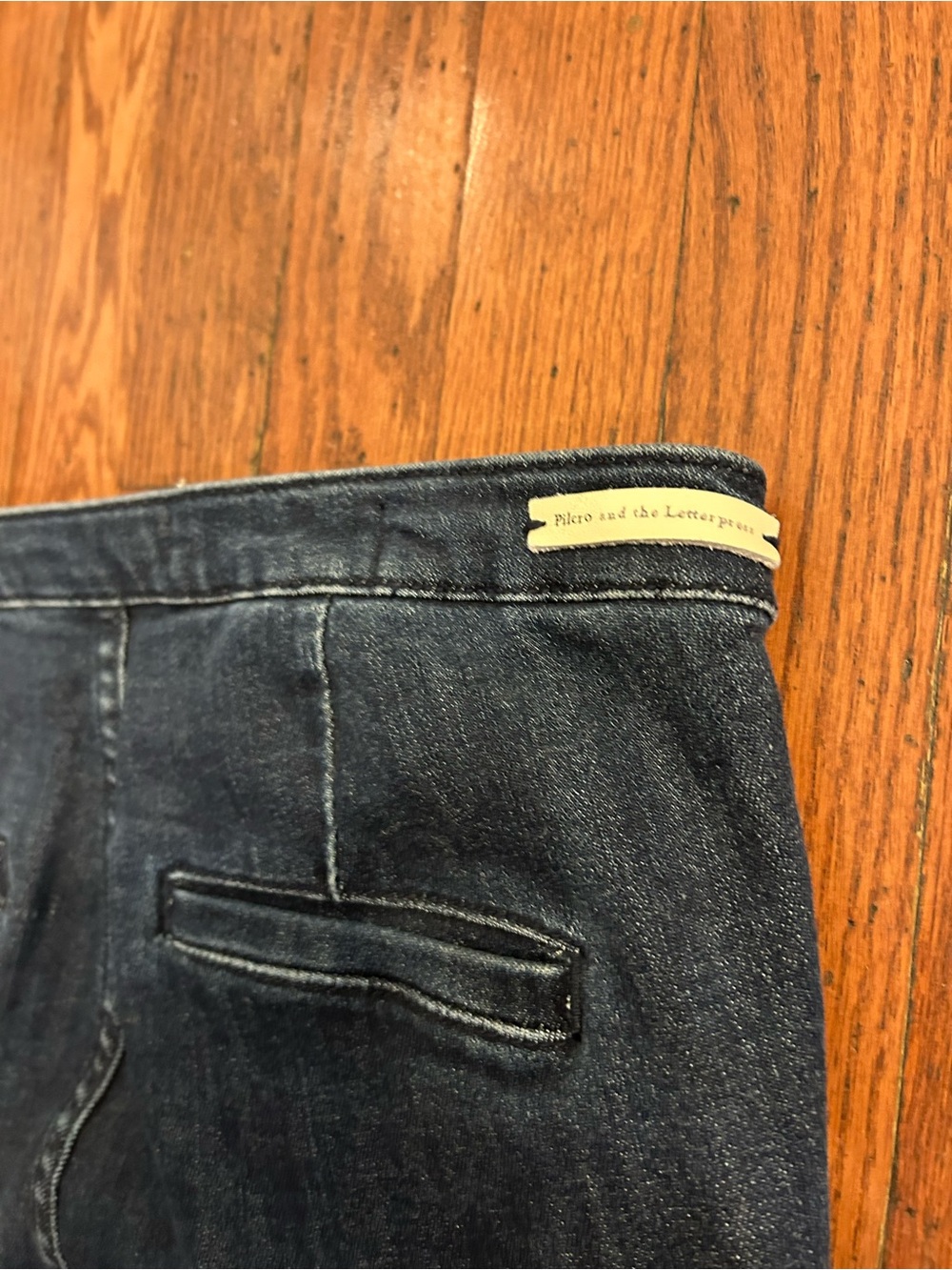 Pilcro Anthropologie High Rise Denim Legging Jeans 26 Dark Wash Side Zip - Picture 8 of 9